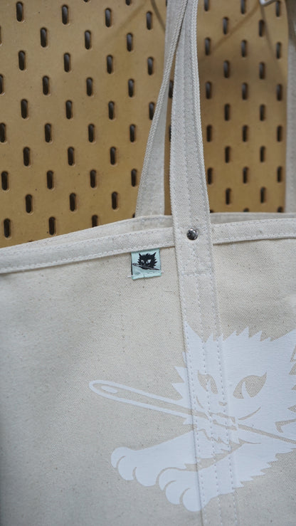 Carry-all Canvas Tote Bag (Cat Print)