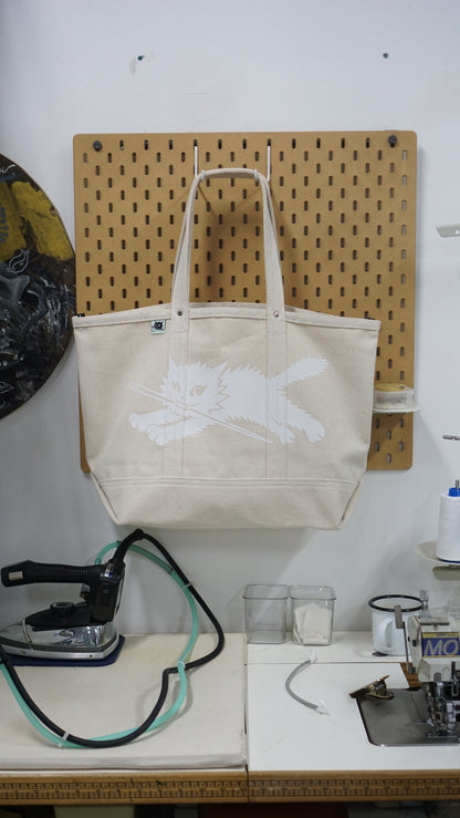 Carry-all Canvas Tote Bag (Cat Print)