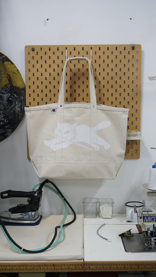 Carry-all Canvas Tote Bag (Cat Print)